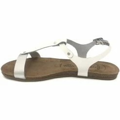 Amoa sandales SANARY Blanc/Argent -Amoa Soldes Magasin 15676115 500 C